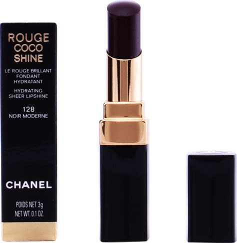 chanel coco shine 128|Chanel Noir Moderne (128) Rouge Coco Shine Hydrating Sheer .